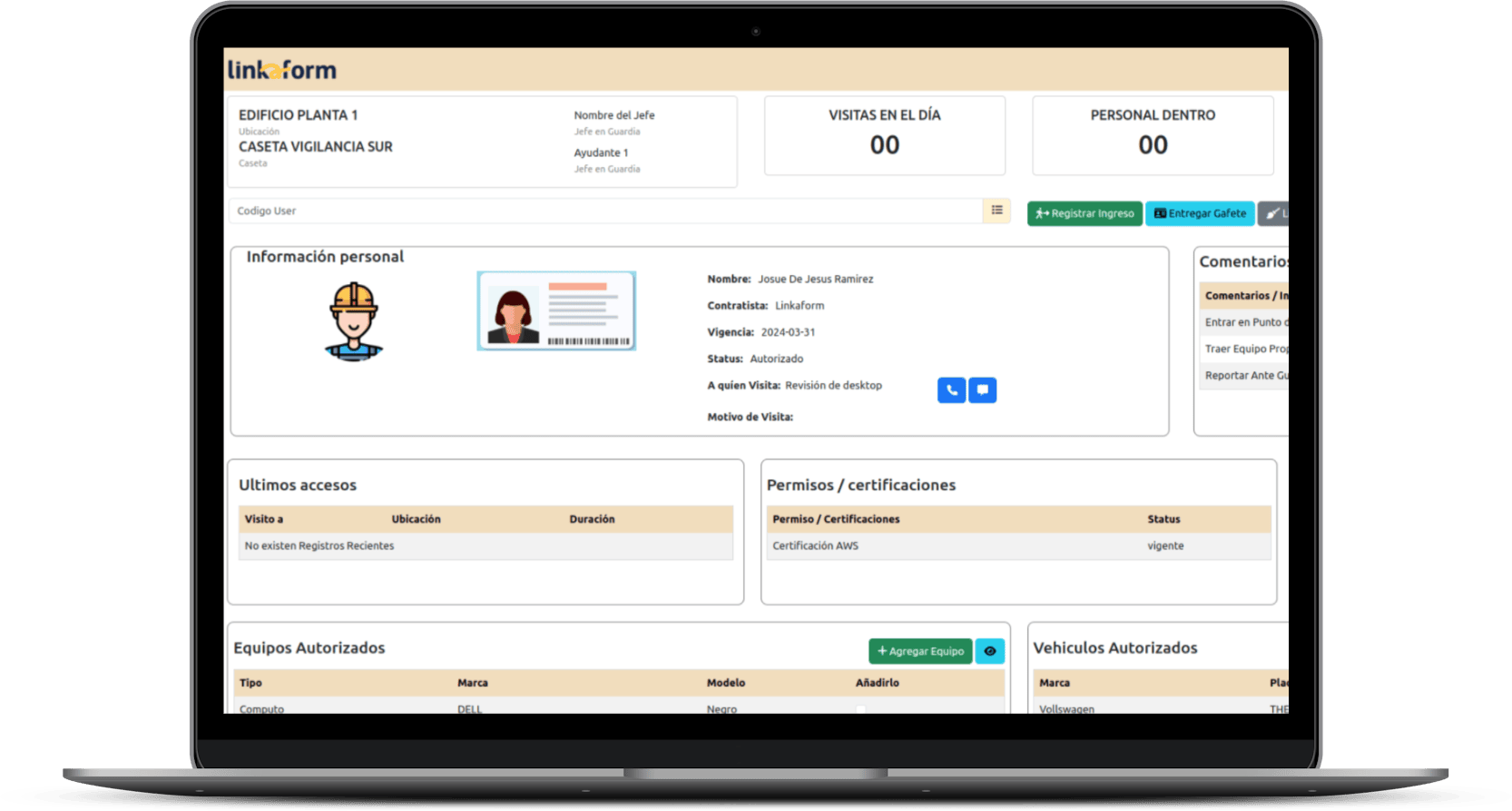 software para registro y control de visitas